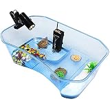 Reptile Habitat,Turtle Habitat Terrapin Lake Reptile Aquarium Tank with Platform Plants (Blue) Reptile Habitat,Turtle Habitat Terrapin Lake Reptile Aquarium Tank with Platform Plants (Blue)