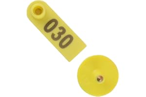 FELENNY Cattle Ear Tags,Livestock Ear Tag 1-100 Numbers Plastic Animal Tags for Cow Cattle Goat Sheep Pig,Blue, Pack of 100 Animal Identification Ear Tags