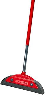 Vileda Superfeger Classic Besen, mit Teleskopstiel und Mikroschaum-Kehrteil, für Allergiker geeignet