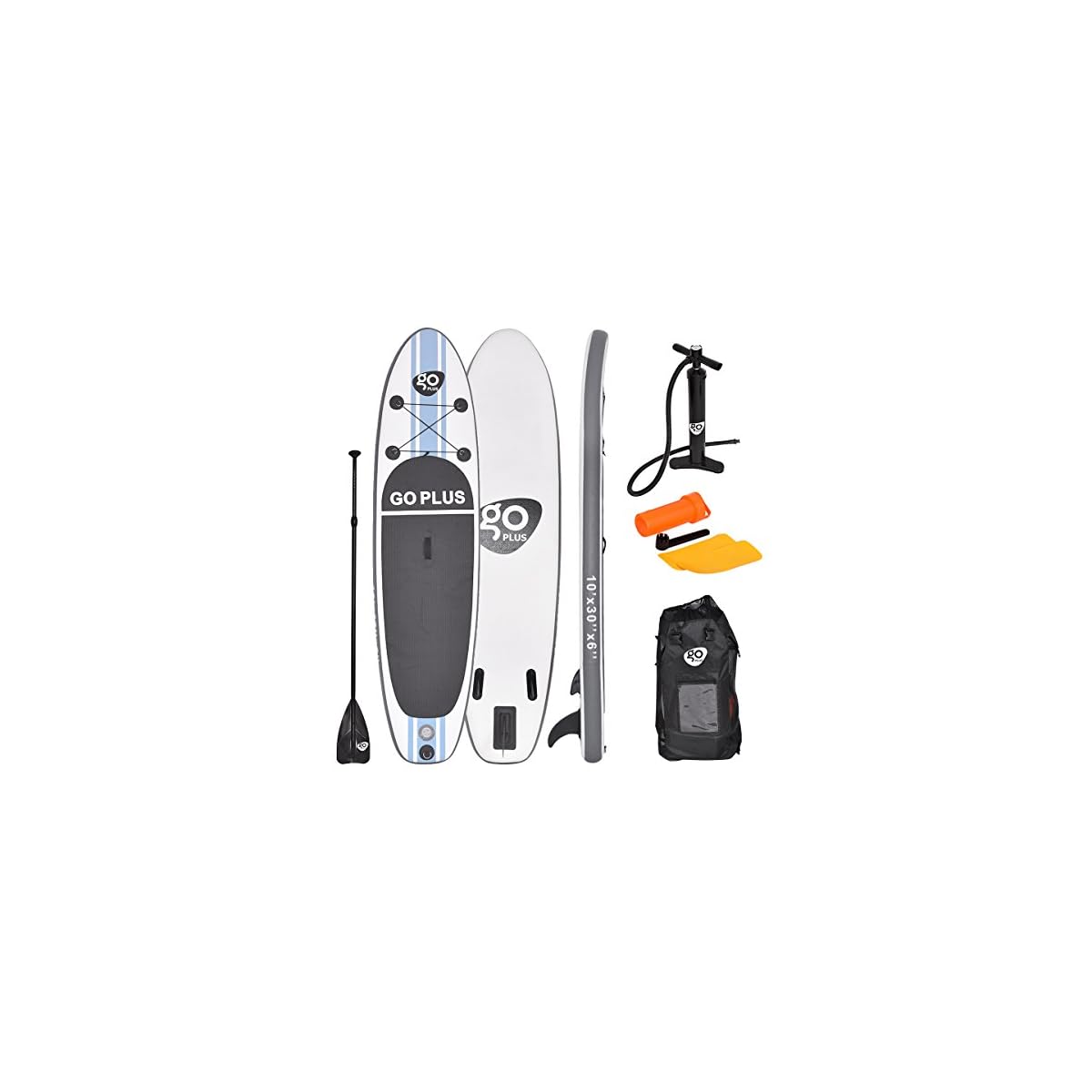 HOMGX 10’ Inflatable Stand Up Paddle Board, 6” Thick with SUP