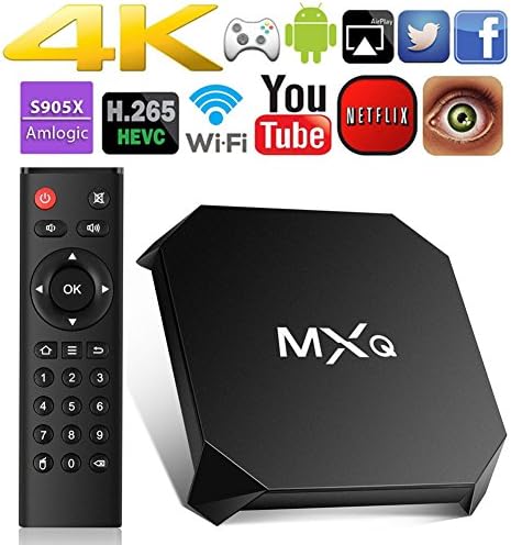 MXQ TV Box Android 6.0, Smart Tv Box Quad Core 16.1 4K Ultra HD 1G/8G 64Bit Set Top TV Box with WiFi HDMI DLNA