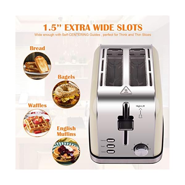 Toaster 2Slice Toaster Best Rated Prime Stainless Steel Retro Bread