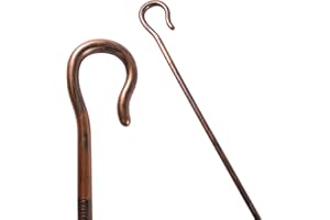 Spooktacular Creations Halloween Shepherd Staff, Shepherd's Crooked Walking Cane Accessory for Costume Dress Up Party