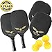 SPORTS ADVENTURE Pickleball Paddle – Graphite Pickleball Racket + 2 Balls – Composite Fiberglass Pickleball Paddle Bundle- Honeycomb Core Pickle Ball Racket – Best Pickleball Racquet Game Set + Cover