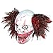 XIAO MO GU Latex Halloween Party Cosplay Face Mask Crazy Clown Costumes Mask Creepy Funny for Adults (Crazy)