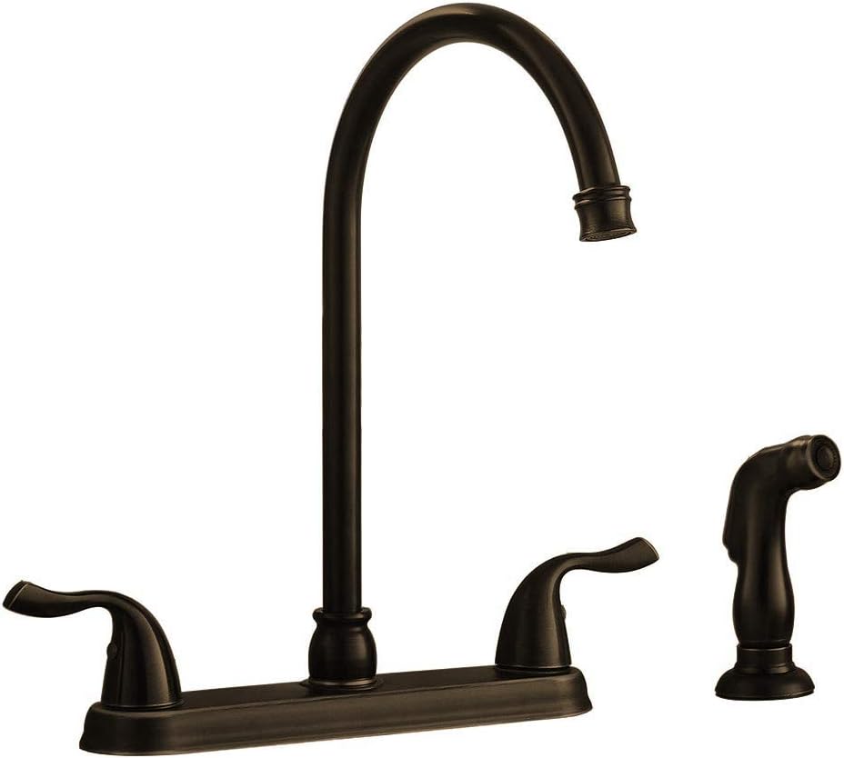 SHACO Black Two Handle Stainless Steel Kitchen Faucet With Sprayer,High Arch 360 Swivel Kitchen Faucet Side Sprayer