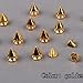 OOOUSE 9.5mm 100pcs Screwback Gold Cone Spikes Studs Leathercraft DIY Punk Spots Bullet