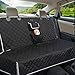 Dog Seat Cover for Back Seat - 100% Waterproof,Nonslip Bench Seat Cover Compatible for Middle Seat Belt | Strong & Durable, Multiuse,Fits All Cars | Bonus Gifts Pack Bag,Dog Leash, Buckle (Black)