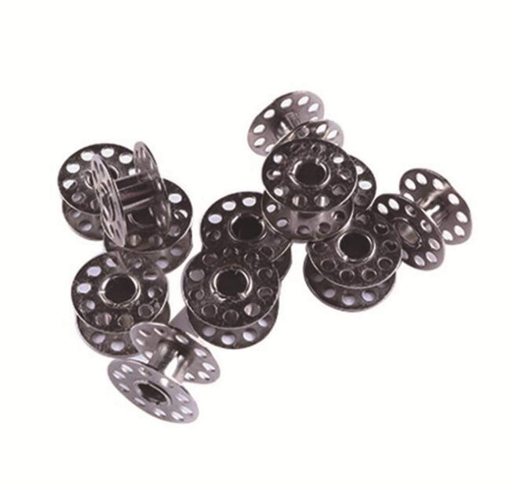 CHSYOO 25 x Iron Sewing Machine bobbins spools with Storage Box for Brother Janome Singer Elna Babylock Kenmore