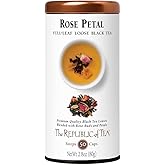 The Republic of Tea - Rose Petal Full-Leaf Loose Black Tea, 2.8 Oz Tin | Steeps 50 Cups | Caffeinated
