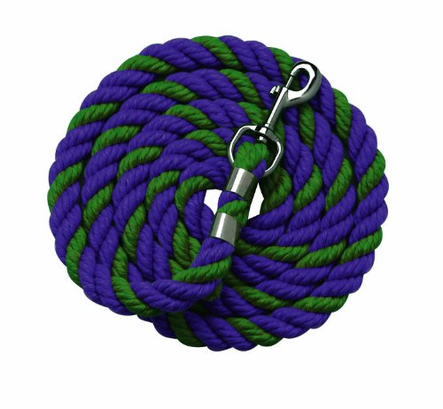 Perri’s Cotton Multi-Colored Leads, Navy/Hunter Green, 6-Feet