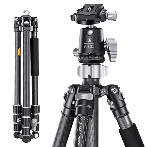 K&F CONCEPT X-Series Carbon Stativ, 172cm Schwarz