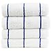 Luxury Hotel & Spa Towel 100% Genuine Turkish Cotton Pool Beach Towels - Royal Blue - Striped - Set of 4
