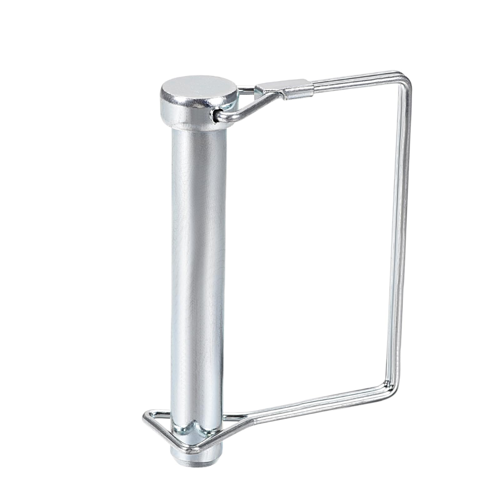 DTGN 12mm x 80mm (DxL) Shaft Locking Pin - 1Pack - Good for Farm Trailers Lawn - Carbon Steel Square Trailer Coupler Pin - Silver Tone