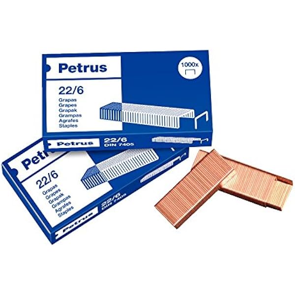 Petrus 22/6 - Grapas: Amazon.es: Oficina y papelería