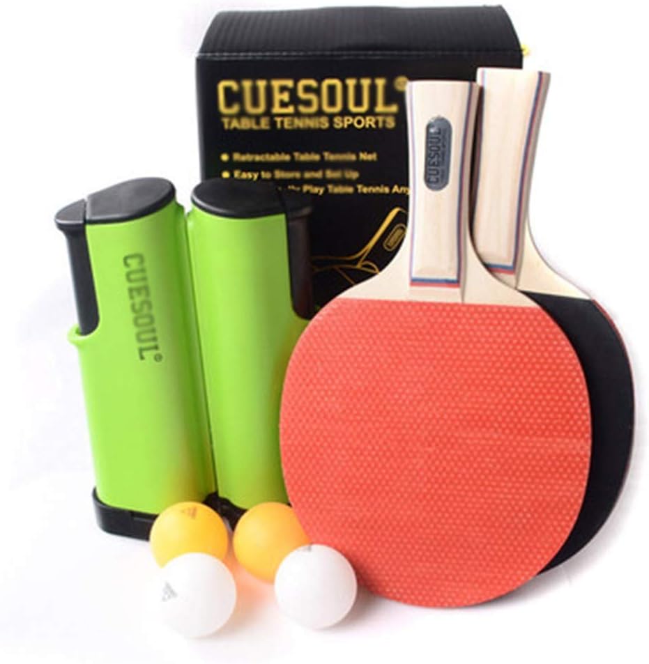 CWYPC Table Tennis Set, Portable Ping Pong Set Retractable