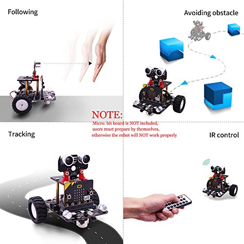 Yahboom BBC Micro:bit V2 V1.5 Coding Robot Car Kit STEM Education for ...