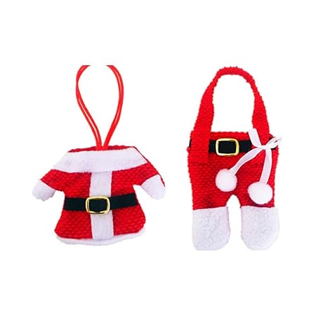 Weihnachten hängt Dekor und Anzug Geschirr Halter Messer Weihnachten Weihnachtsdekoration (Kunststoff-Knopf) 1 Set