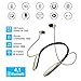 Bluetooth Headset, Sweatproof Sport Earphones 14 Hours Working Time, V4.1 Wireless Magnetic Neckband Headphones for Running Driving, Noise Cancelling Earbuds w/Mic (black)