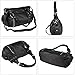Vbiger Leather Handbags 2 Front Zippers Handbags And Purses For Women (Black)
