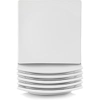 Simply Coupe Square Dish 6'' Appetizer Plate, Set of 6