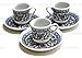 3 Espresso & Famous Turkish Coffee Café Cup Mug Floral Design Porcelain Set