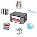 Onlyeasy Clothes Blanket Storage Bag for Comforter - Foldable Household Home Organizers Box with Transparent Window and H Shape Handles, 60 x 45 x 30 cm, 2 Pack Black, 8MXAR60M