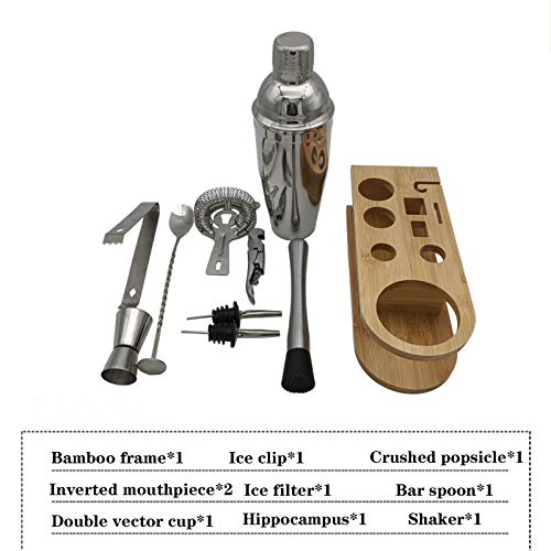 LTJX Cocktail Set Cocktail Mixer 10-teiliges Cocktail Bar Edelstahl Cocktailset Cocktail Shaker 750ml für Zuhause und… – Bild 7