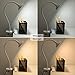 LEPOWER LED Clip On Light, 360° Angle Changeable Gooseneck Reading Light, Brightness Changeable Clip Lamp, Perfect Desk Lamp for Reading, Studying, Working(Metal)-No AC Adapter