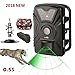 Game Trail Camera 1080P 12MP with Sound Scouting Camera with 2.4in LCD Screen No Glow Black Infrared Night Vision 0.5s Trigger Speed for Wildlife Hunting Monitoring and Farm Security (Black)