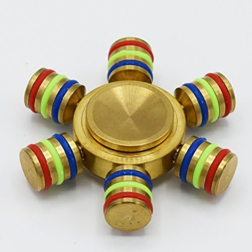 Super Cool Metal Fidget Spinner - Six Detachable Arms - The Banded Arms Blend Color in Concentric Circles - Multiple Configurations Give Added Play Ability