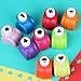 WorldoorMini Paper Craft Punch Card Scrapbooking Engraving Kid Cut DIY Handmade Hole Puncher for Festival Papers and Greeting Card with Random Colors and Random Cutting Shape,Set of 40
