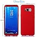REDELEPHAN Compatible with Galaxy S8 Plus Case，Full Body Protection Ultra-Thin Hard PC Case With A Soft HD Screen Protector Anti Scratch Cover For Galaxy S8 Plus (Red-1)