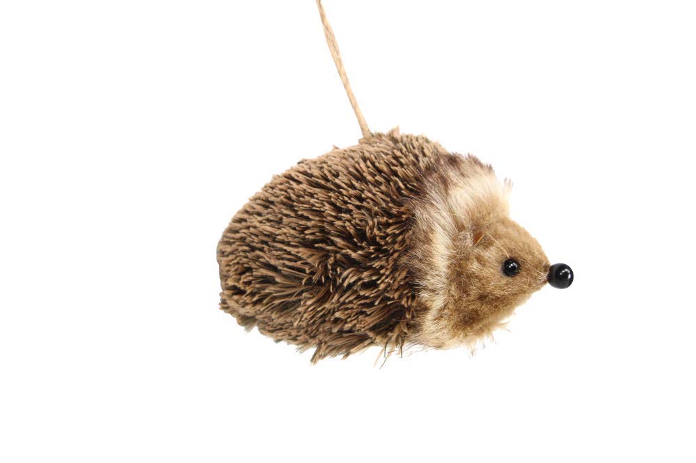 Gisela Graham Fur Fabric Hedgehog Decoration