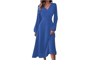 NDVYXX Fall Dresses for Women 2023 Long Sleeve Crew Neck Long Dress Halloween Casual Spliced Floral Party Maxi Dresses