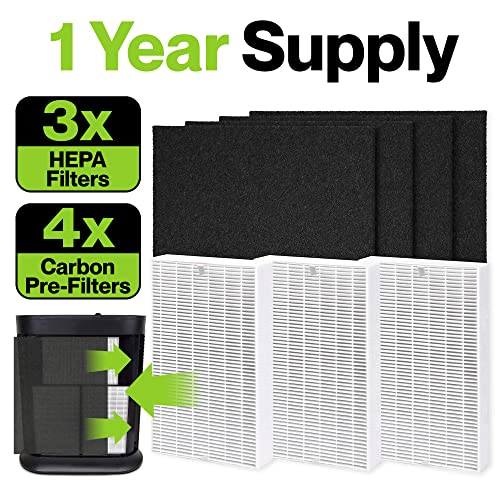 Durabasics 3 HEPA Filter Set for HPA300 Honeywell Air Purifier Filters