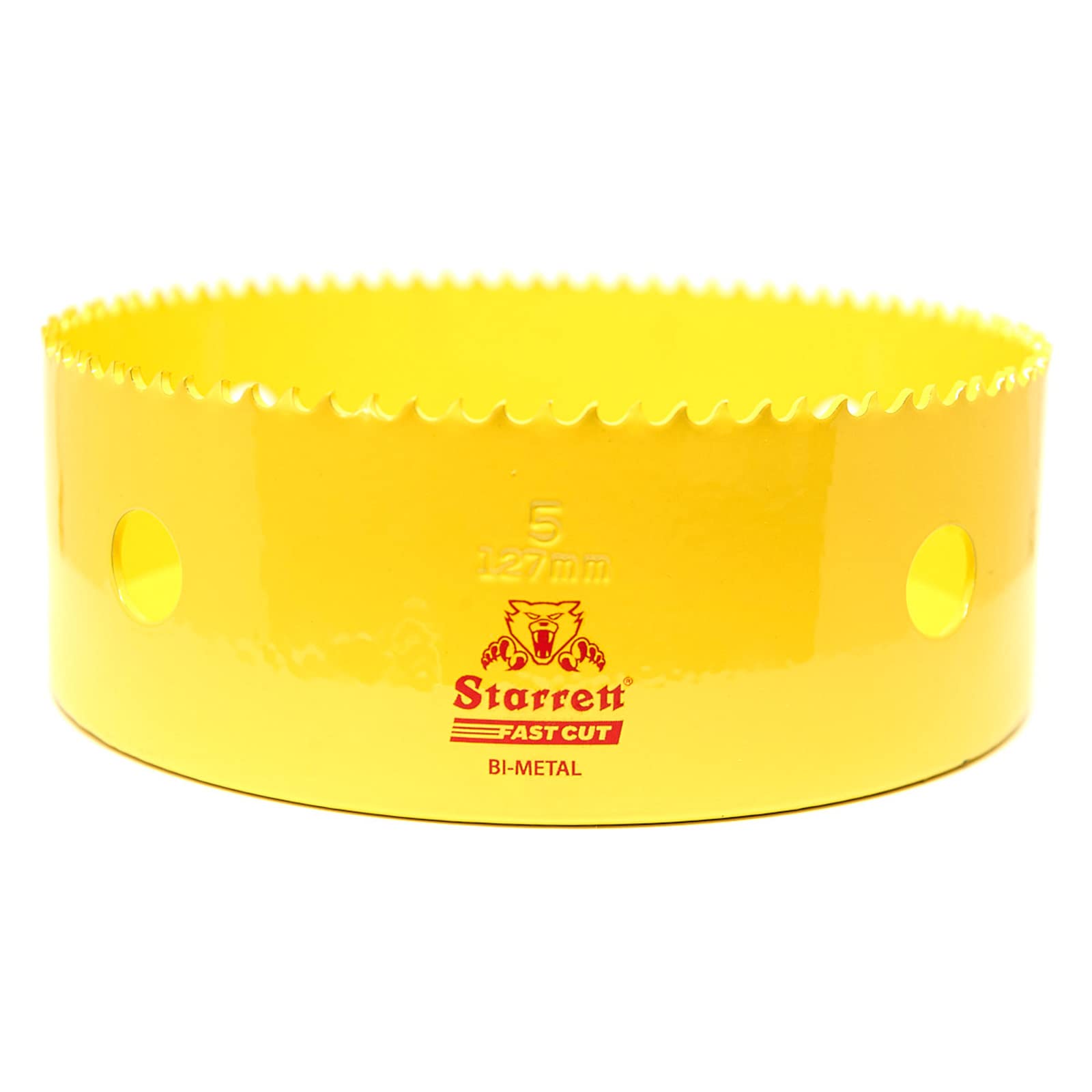 Starrett HSS Bi-Metal Hole Saw - FCH0500 Fast Cut Extra Cobalt Hole Saw - For Stainless Mild Sheet Wood Plastic Various Materials - 127mm