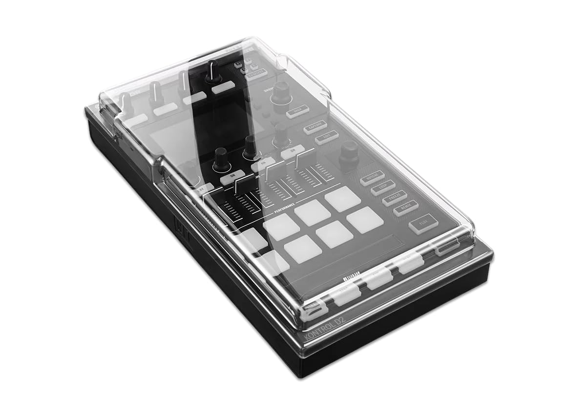 Decksaver Cover for Native Instruments Kontrol D2 - Super-Durable Polycarbonate Protective lid in Smoked Clear Colour, Made in The UK - The DJs' Choice for Unbeatable Protection