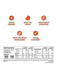 Cápsulas masticables Clif Bloks energizantes, Mora, 2.1 oz, 118065, 18, 18