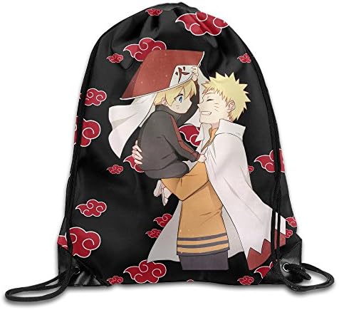 FOODE Naruto Uzumaki Drawstring Backpack Sack Bag