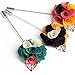 Landisun Men's Lapel Pin Flower Boutonniere Set Handmade For Suits (1 Dozen, Style 2)