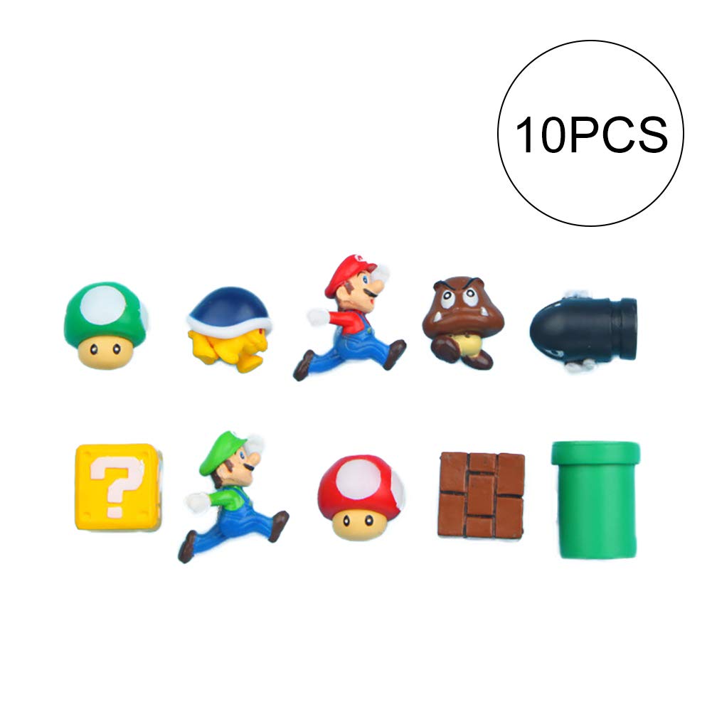 10pcs Super Mario 3D imanes Nevera Mario Nevera Imán Pegatina ...