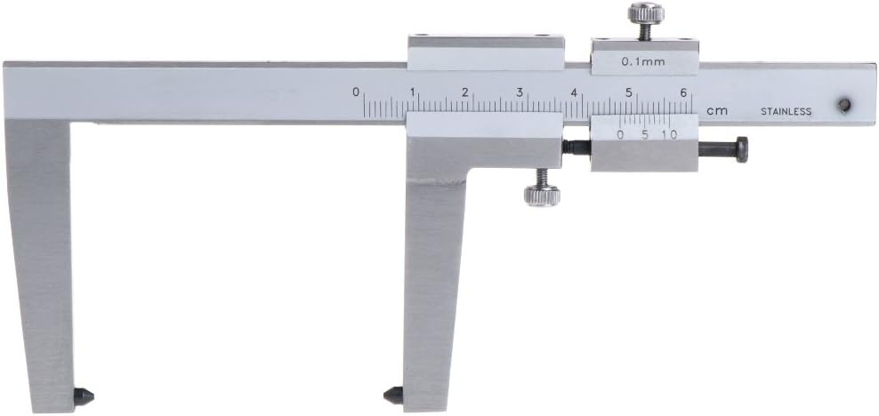 LGQing 0-60mm Stainless Steel Vernier Brake Disc Caliper Disk Brake Vernier Calipers For Measuring Of Brake Discs Chrome Plated