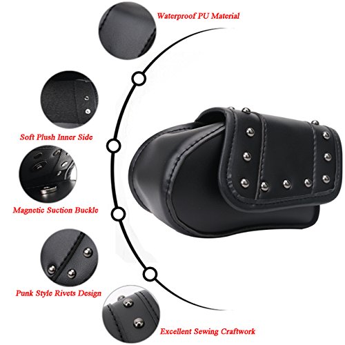 Jade Windshield Bag Saddle 3 Pouch Pocket Fairing For Harley Touring Electra Street Glide Most Motorcycles