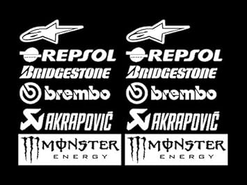 PEGATINAS SPONSORS MOTO GP R326 STICKERS AUFKLEBER DECALS AUTOCOLLANTS ADESIVI BRIDGESTONE MOTUL BLANCO