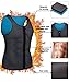 Wonderience Men Waist Trainer Vest Hot Neoprene Sauna Suit Corset Body Shaper Zipper Tank Top Workout Shirt(Gray, Small)