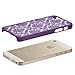 iPhone SE Case, GreatShield TACT Series Design Pattern Rubber Coating Slim Fit Hard Case Cover for Apple iPhone SE / 5S / 5 (Flora - Purple)