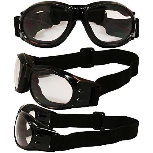 Two (2) Pairs Birdz Eagle Padded Motorcycle Goggles Airsoft Googles Comes with Clear, Super Dark Smoke, Day and Night riding comfort You Should Have Googles For Any Weather Condition