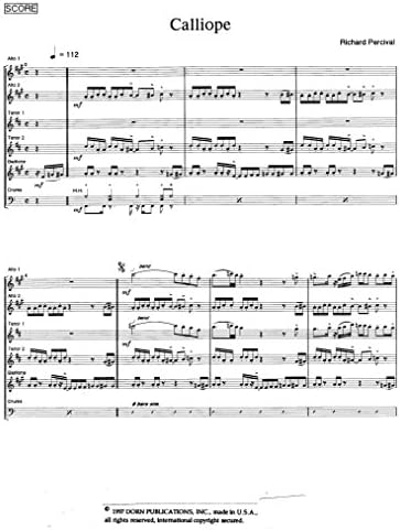 Calliope for Saxophone Quintet by Richard Percival