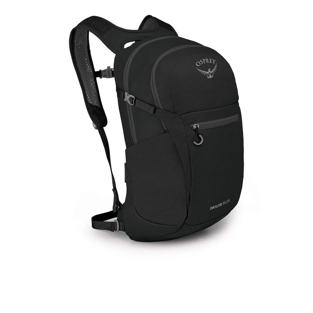 Mochila Osprey Daylite Plus Commuter – Mochila ligera para uso diario con funda para portátil y bolsillos para botellas de agua – Ideal para el trabajo, la escuela y viajes con opciones de almacenamiento versátiles, color negro